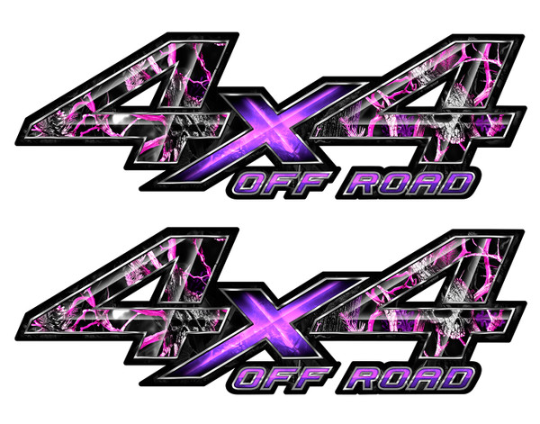 EX4x4-6 Camouflage 4x4 Graphic Decal Purple Pink