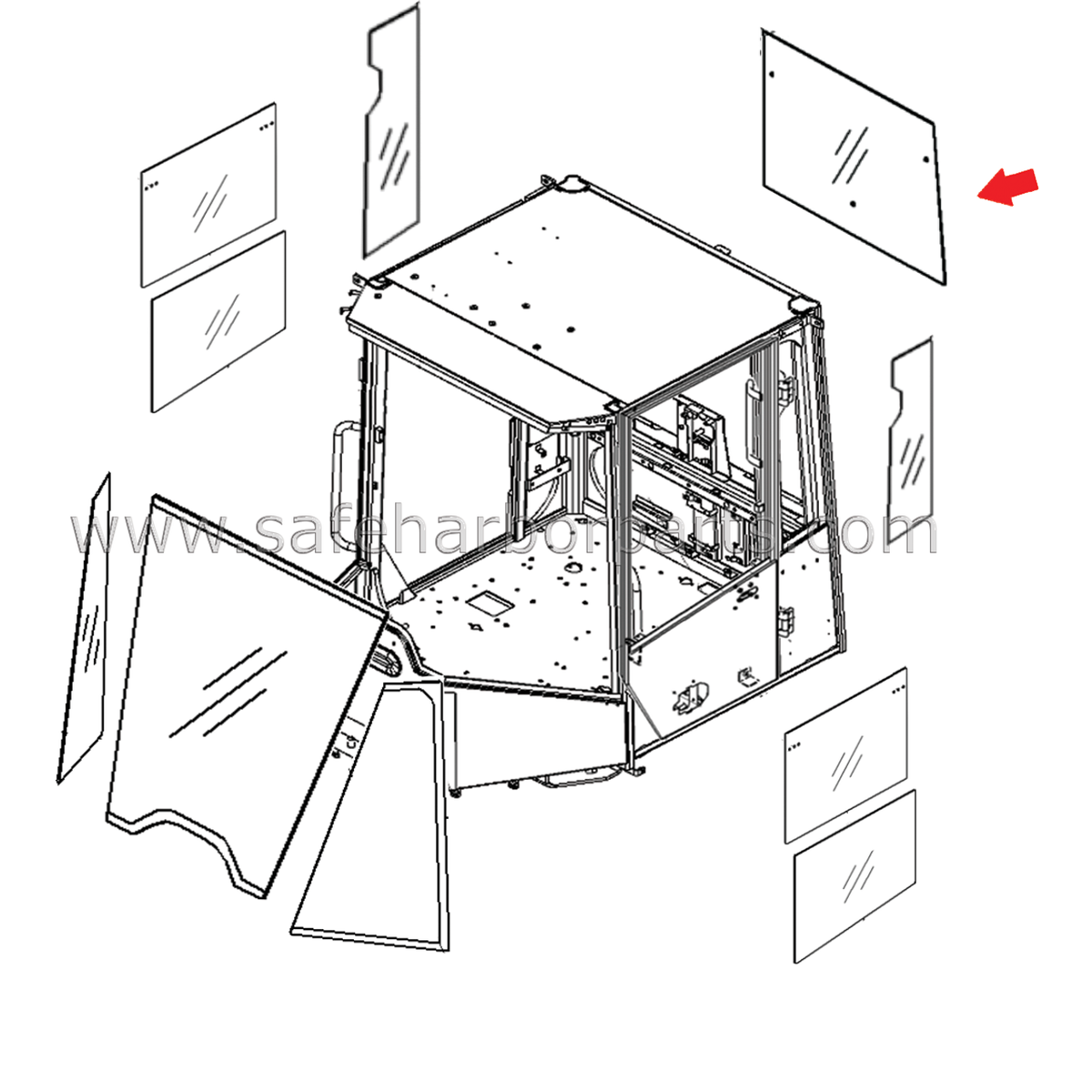 Measurements: 5 mm Thick, 1190 mm Height, 970 mm Width