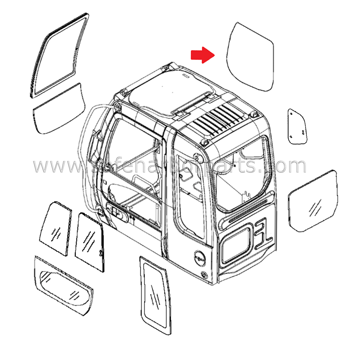 Individually Boxed, Glass Only - Does Not Include Hardware, Frame or Seals