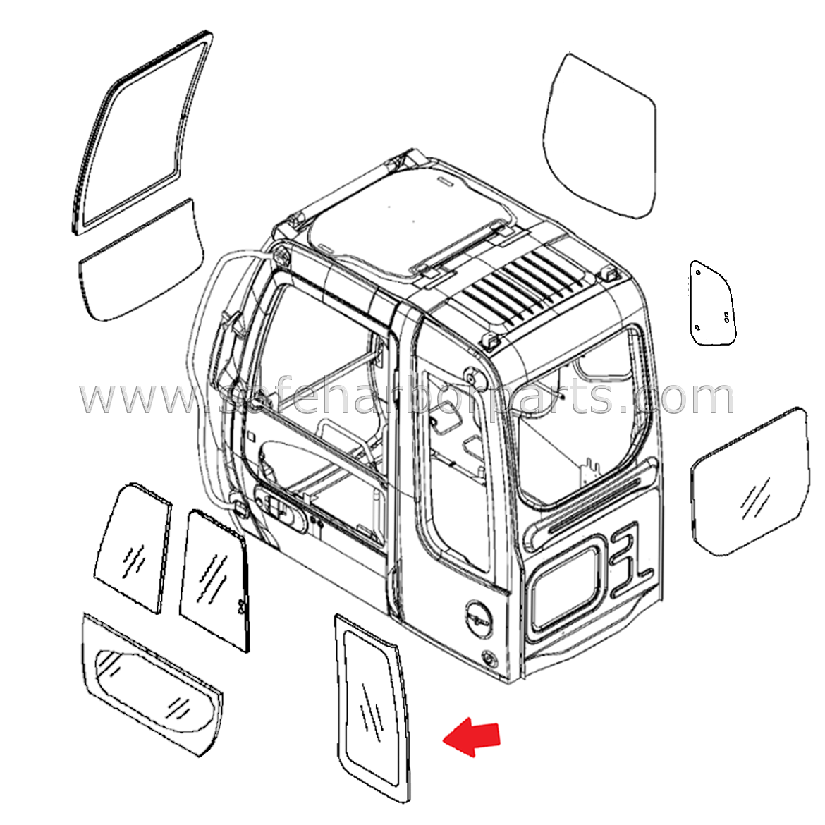 Individually Boxed, Glass Only - Does Not Include Frame, Hardware, or Seal