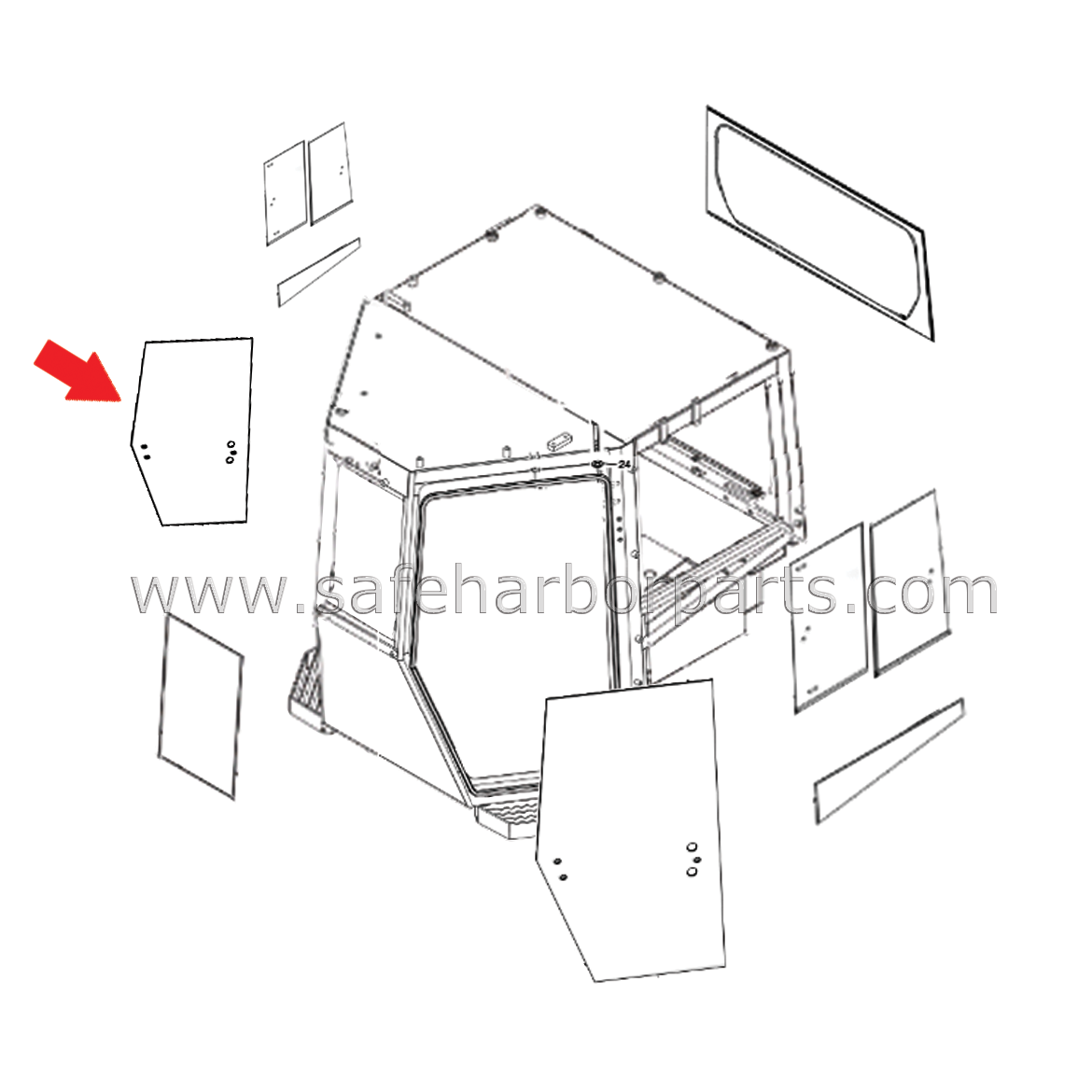 Measurements: 5 Holes, 6 mm Thick, 1410 mm Height, 770 mm Width