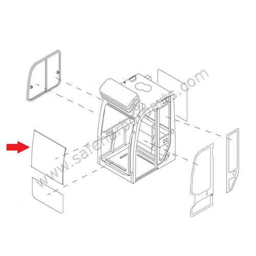 0568639330 Takeuchi Excavator Front Upper Glass