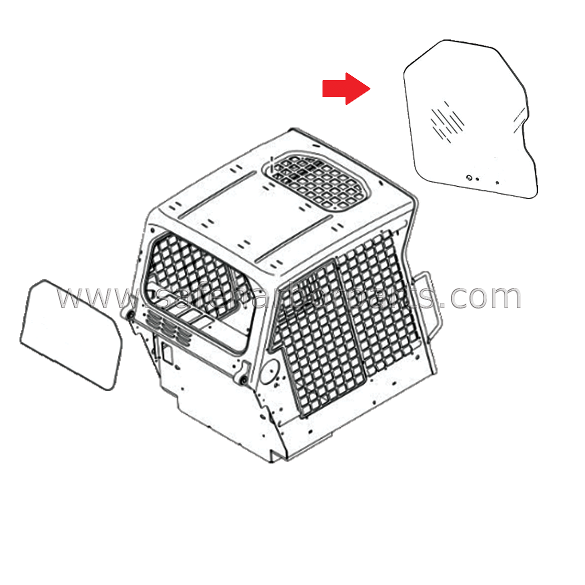 6729776 Bobcat Skidsteer Front Windshield