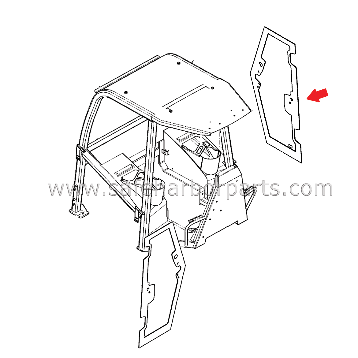 84322977 Aftermarket Case Bulldozer Left Door Glass 84322977 Aftermarket Case Bulldozer Left Door Glass