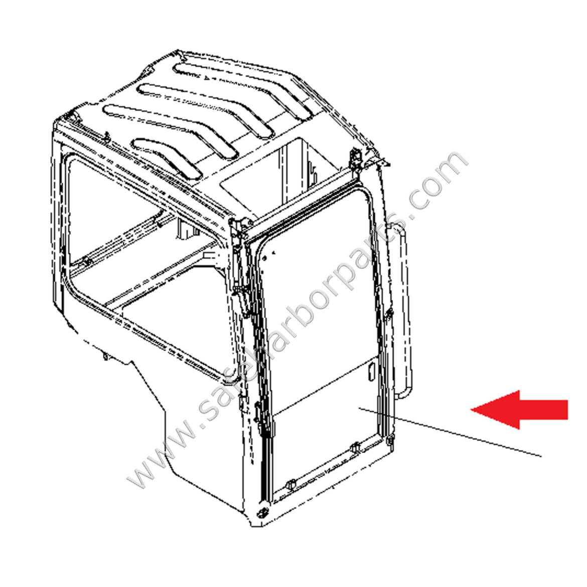 クジラ6060 428-7912 Caterpillar Mini Excavator Front Lower Glass