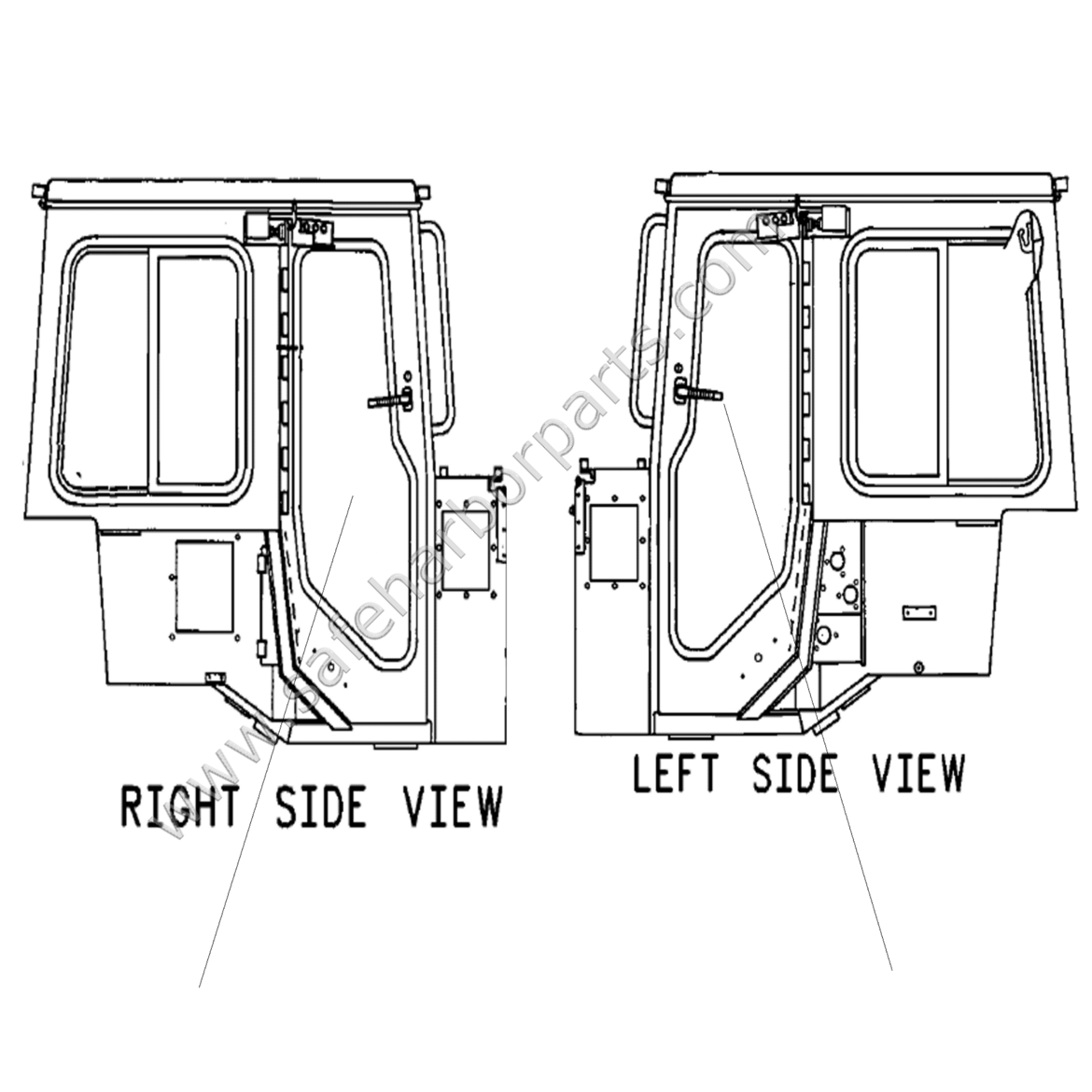 8G-6250 Caterpillar Dozer Door Glass