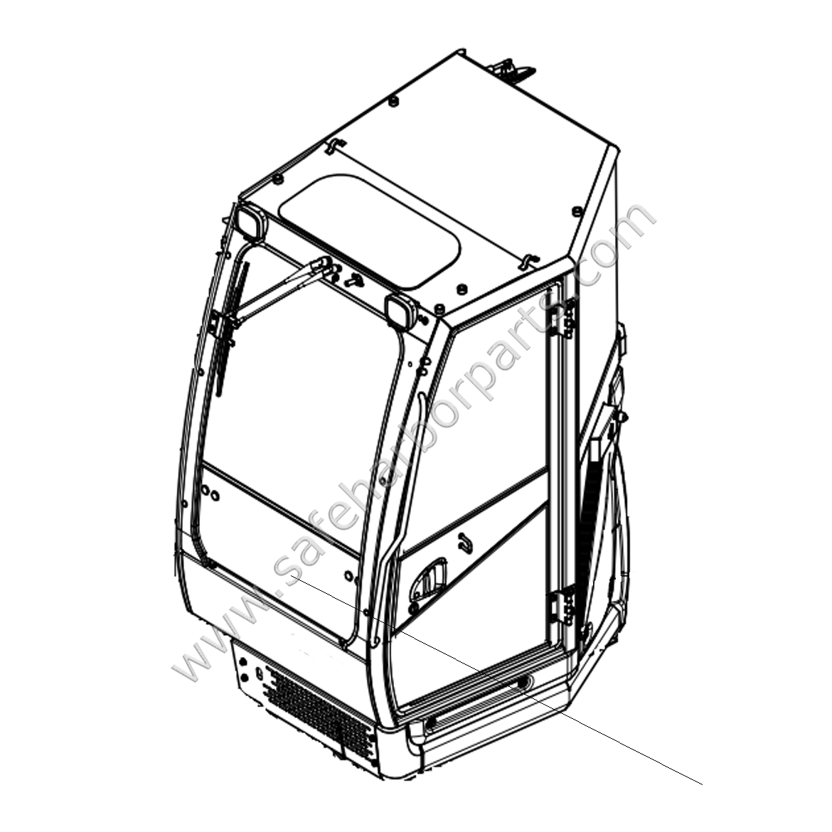172B11-69360 Yanmar Mini ExcavatorFront Lower Glass