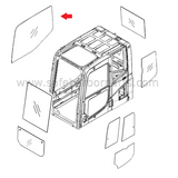 20Y-53-11841  Excavator Boom Side Glass