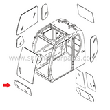 KHN2634  Excavator Front Lower Glass