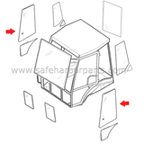 85801626 Backhoe RH/LH Upper Door Glass