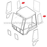 85801628  Backhoe Side Behind Door Glass