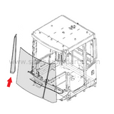 500119-00080 Wheel Loader Right Hand Qtr. Laminated Glass