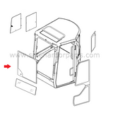172B02-68550 Mini Excavator Front Upper Glass