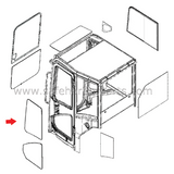 YD00004960  Mini  Excavator Upper Door Glass