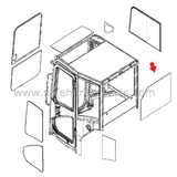 YD00005006 Mini Excavator Rear Cab Glass