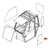 330-8257 Telehandler Door Upper Rear Glass