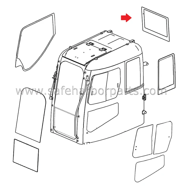 Volvo - Cab Glass - Excavators - Full Size Excavators - Safe Harbor Parts