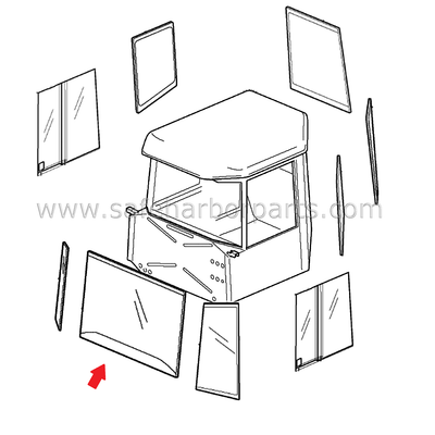 11064038 Aftermarket Volvo Articulated Haulers Front Center Glass