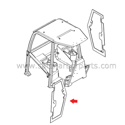 84322959 Aftermarket Case Bulldozer Right Hand Door Glass