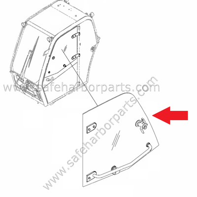 315-3750 Caterpillar Telehandler Door Upper Glass