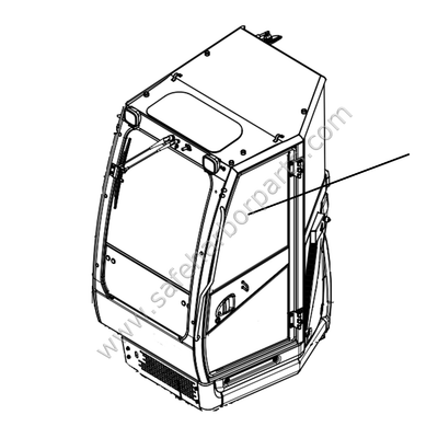 17AA67-68380 Yanmar Mini Excavator Door Upper Glass