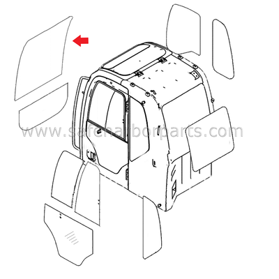 47694593 Kobelco Excavator Front Upper Glass