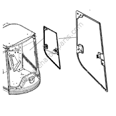 93504188 Aftermarket Liebherr Dozer Left Hand Door Glass