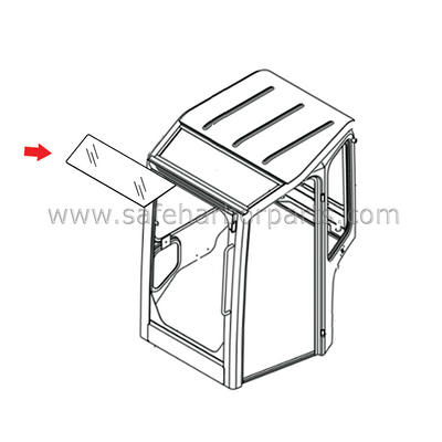 7143481 Bobcat Mini Excavator Open Cab Roof Glass