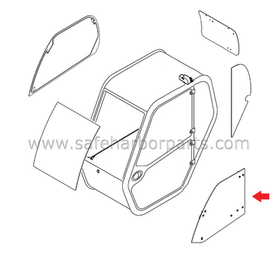 7228112 Bobcat Telehandler Upper Door Glass