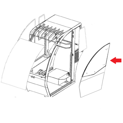7029573 JLG Telehandler Upper Door Glass