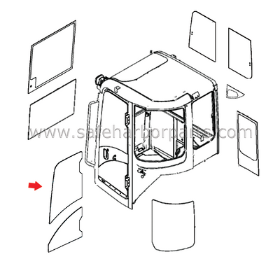 LIEBHERRワインセラー ガラス扉 WTNes2956用交換ドア 純正部品 4678934 John Deere Mini Excavator Door Upper Glass