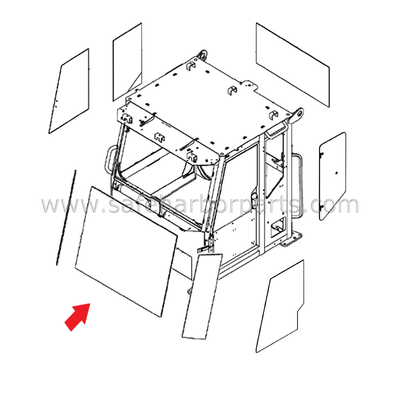 T337319 Aftermarket Articulated Dump Truck Center Laminated Windshield ...