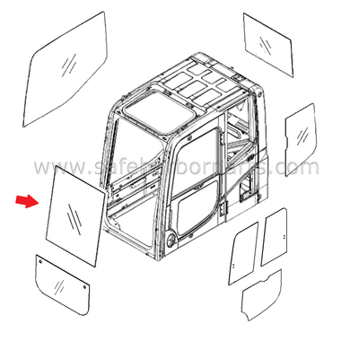 20Y-53-11520 Komatsu Excavator Front Upper Windshield