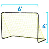 Black Steel Soccer Goal 4" x 6"