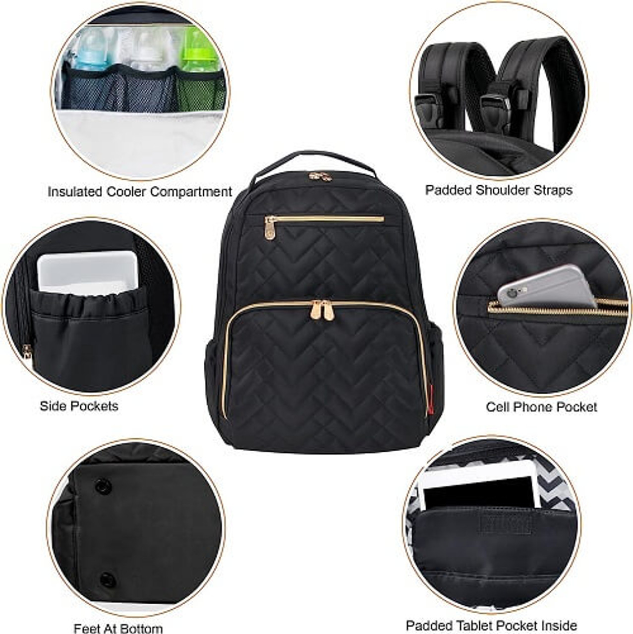 Fisher Price Morgan Nappy Backpack Black