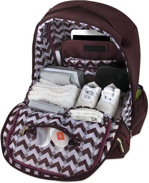 Fisher Price Morgan Nappy Backpack Burgundy