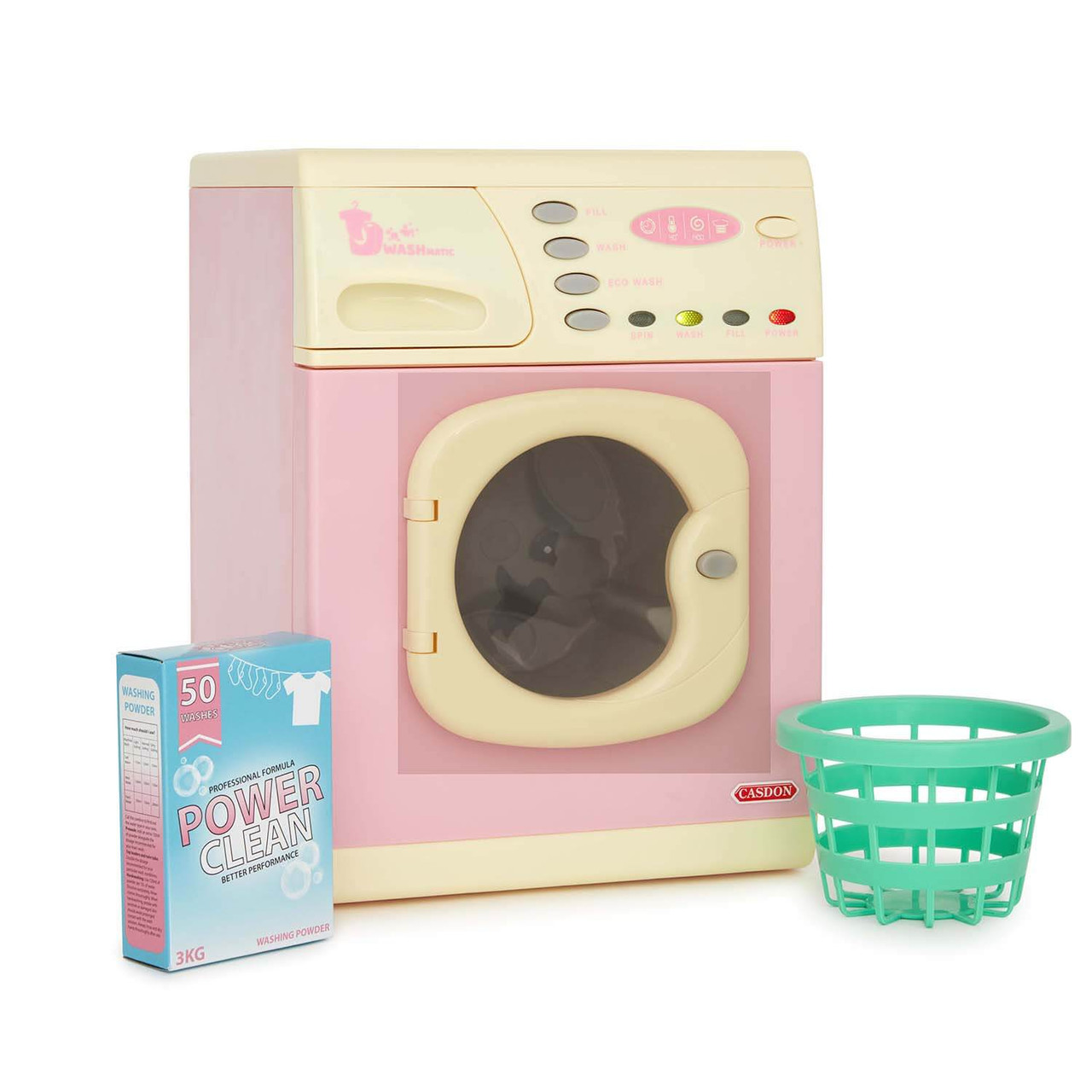 Casdon Kids Electronic Washer Pink