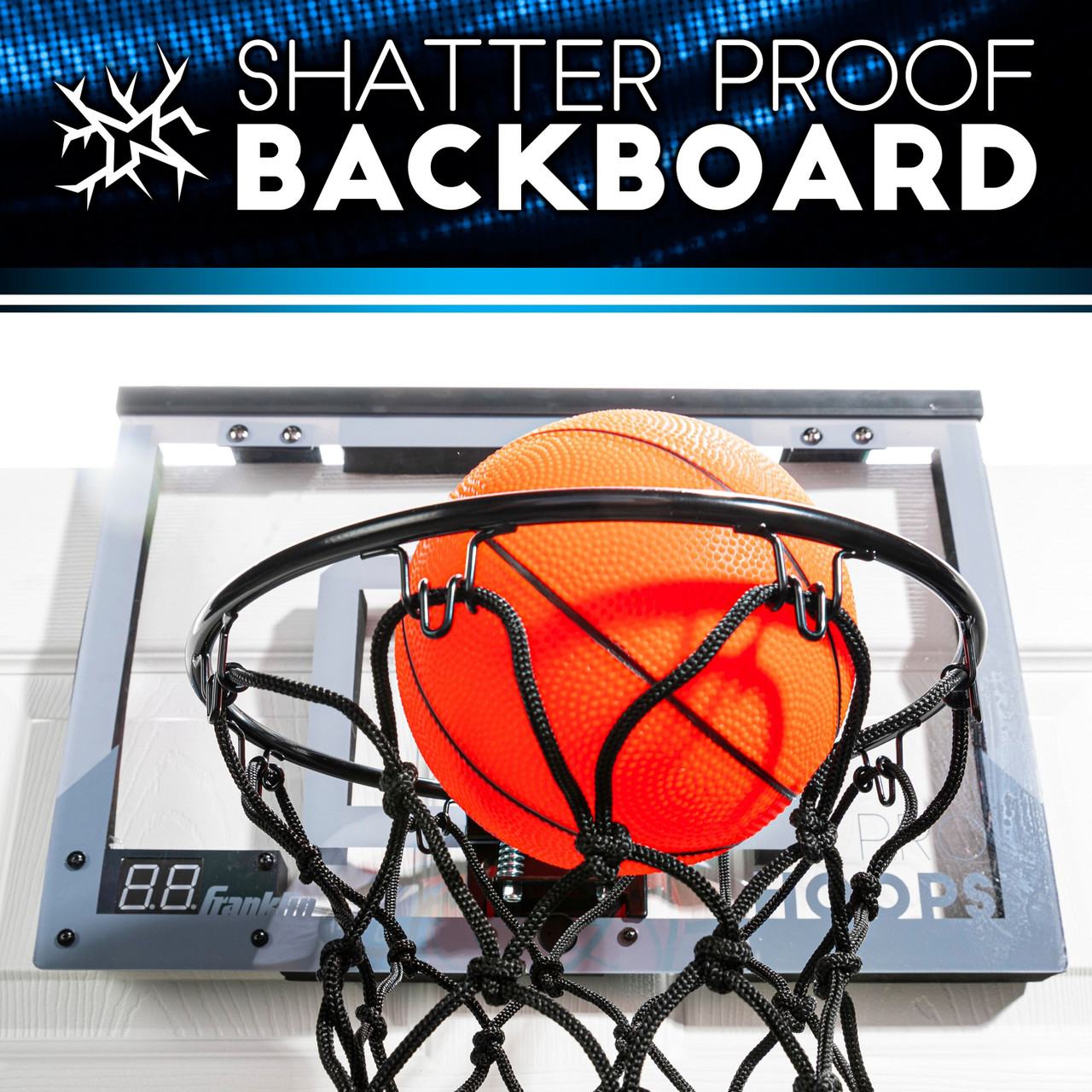 Franklin Sports Pro Hoops Over the Door  Basketball Set LED