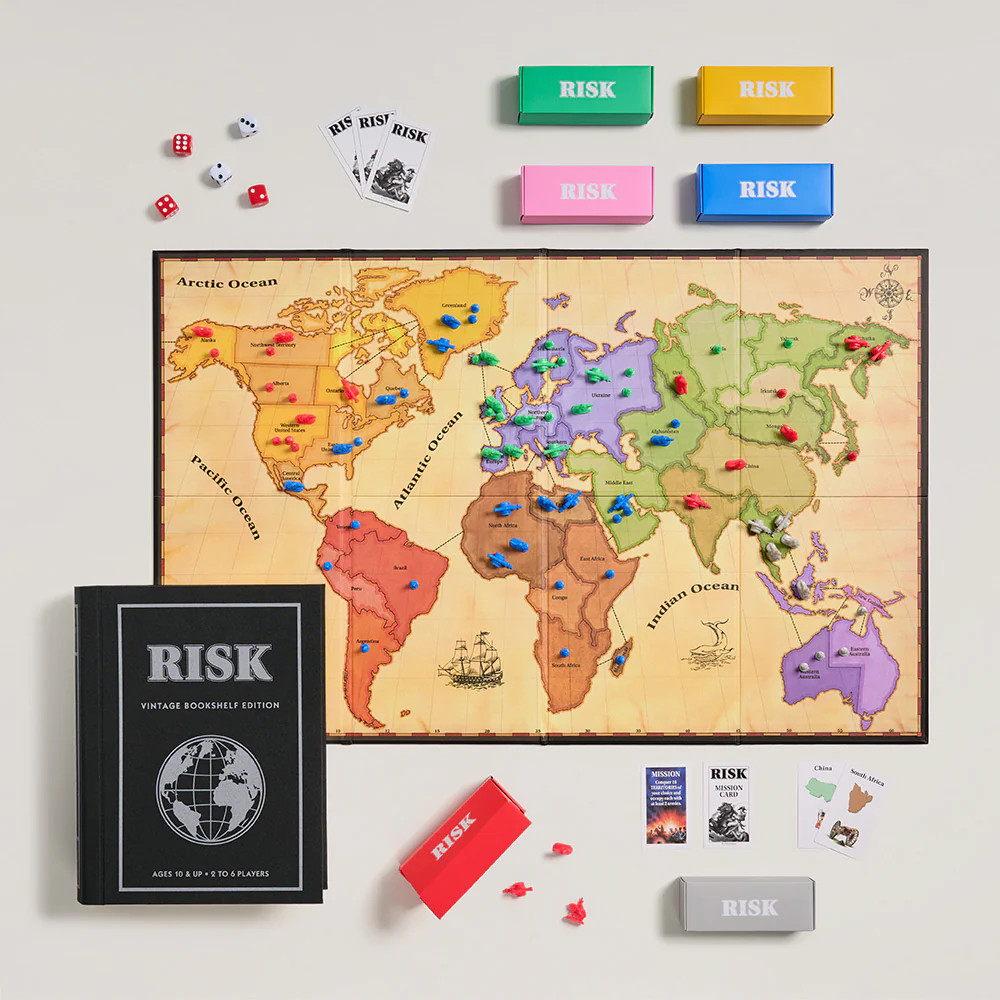 Risk Bookshelf Edition Board Game