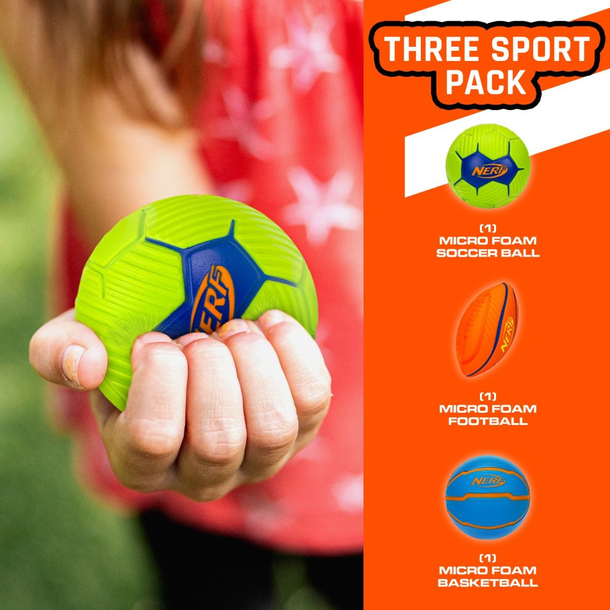NERF Micro Stress Ball 3pk