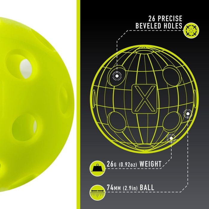 X-26 Pickleball Lime 3 Pack Tube