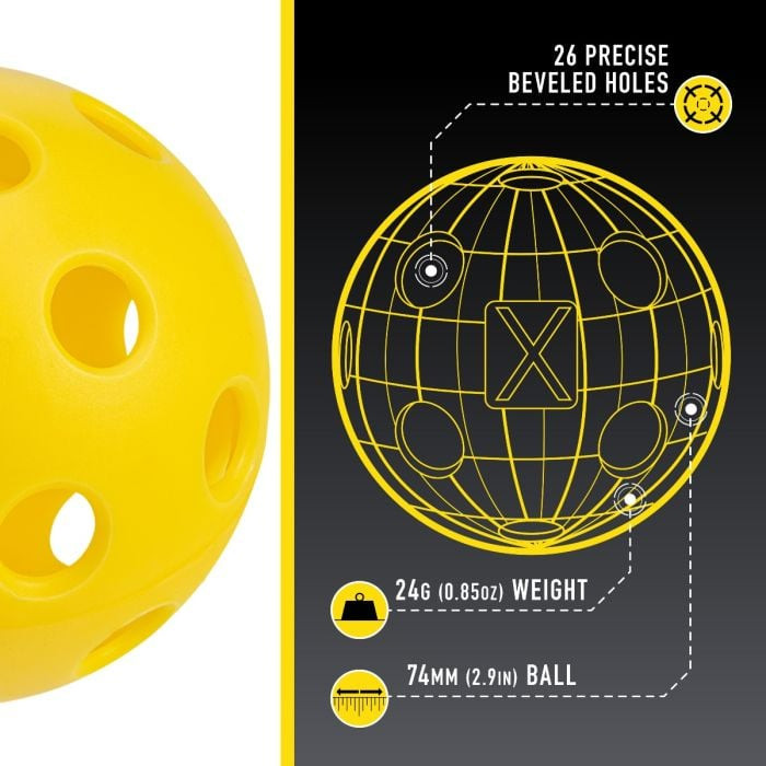X-26 Pickleball Yellow 12 Pack Box