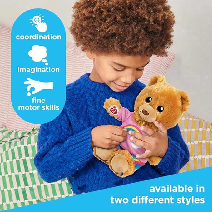 Casdon Build-A-Bear Furtastic Bear and Outift RAINBOW