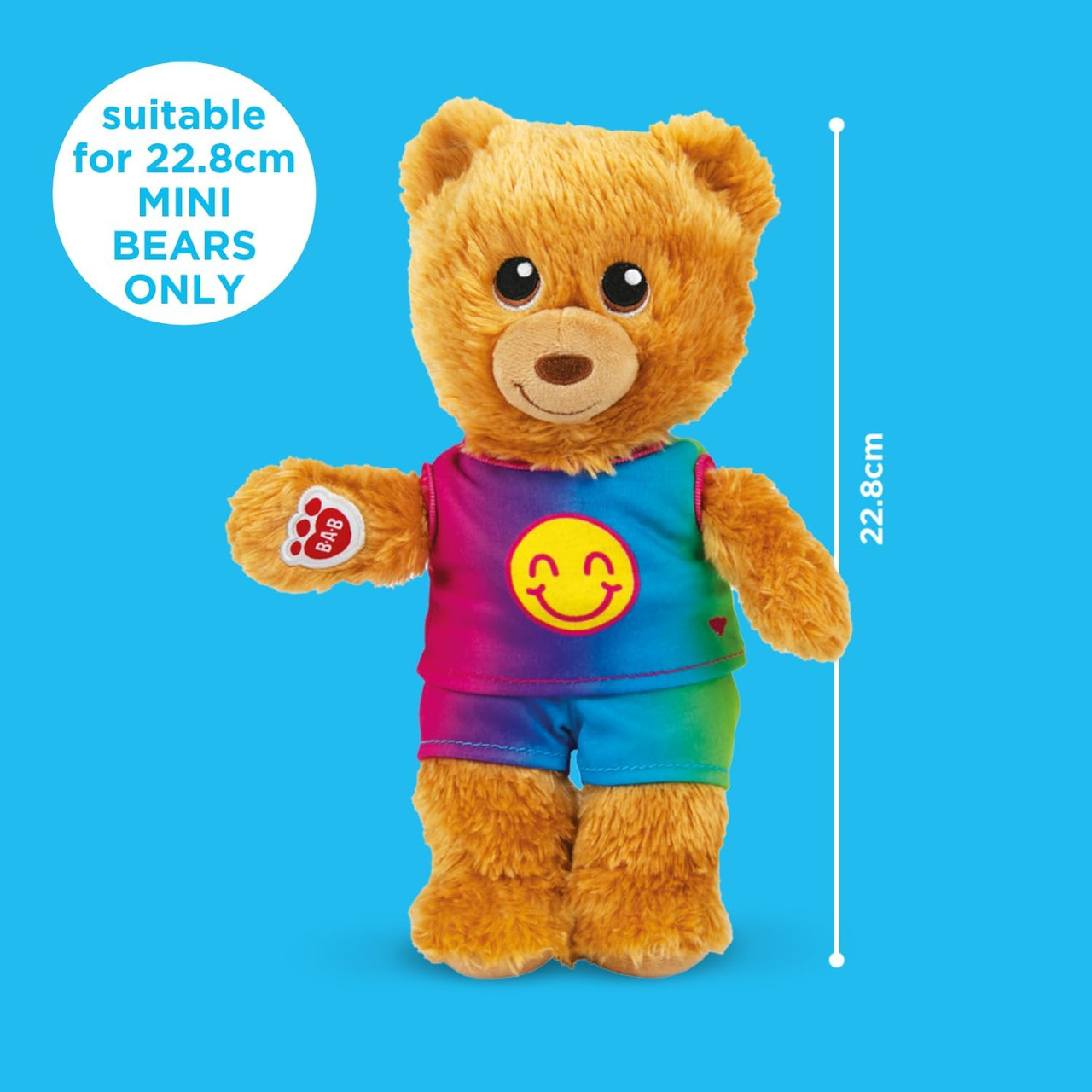 Casdon Build-A-Bear Clothing RAINBOW SMILEY