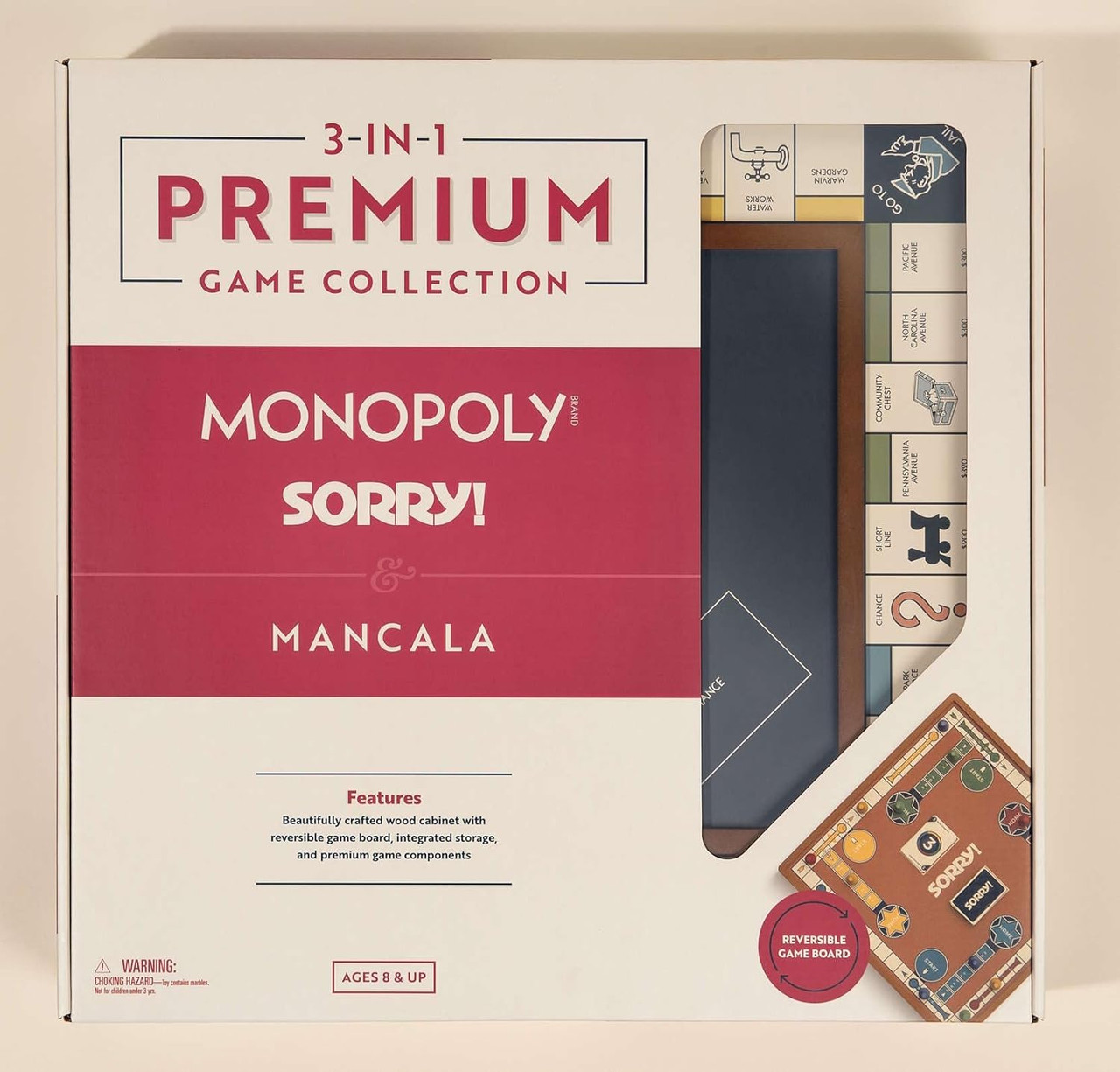 3 in 1 Monopoly, Sorry & Mancala