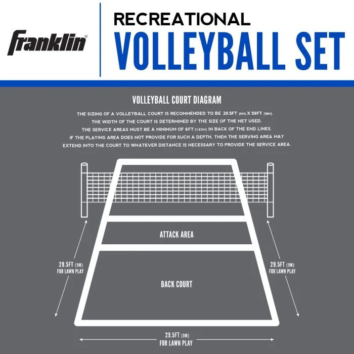 Recreational Volleyball and Badminton Set