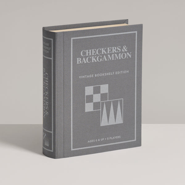 Checkers & Backgammon Vintage Bookshelf