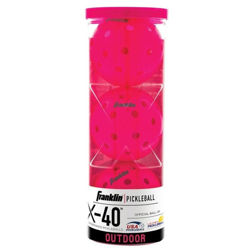 X-40 Pickleball Pink 3 Pack Tube