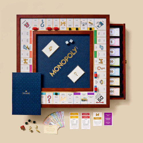 Monopoly Legacy Edition banker tray and organised internal game storage
