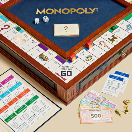 Monopoly Legacy Edition premium Monopoly board with built-in storage drawers